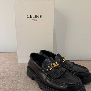 CELINE MARGARET LOAFER WITH TRIOMPHE CHAIN - EXCELLENT CONDITION